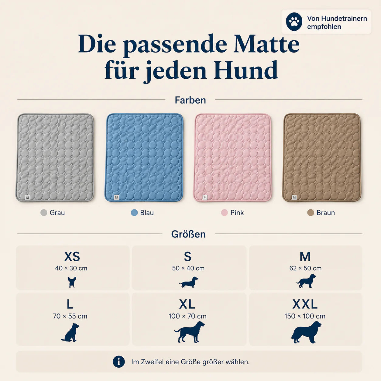 Pfotenquelle Kühlmatte für Hunde 2-für-1