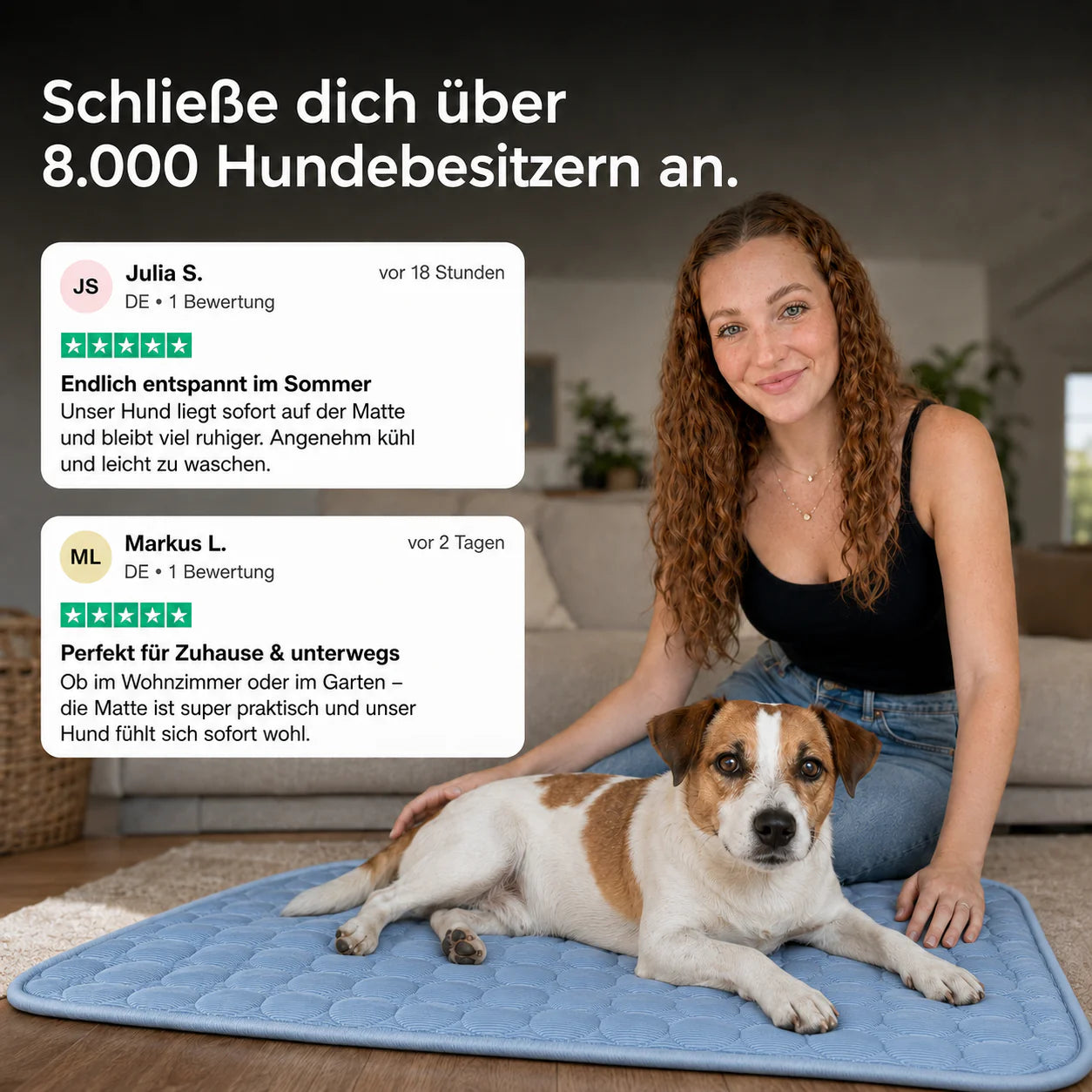 Pfotenquelle Kühlmatte für Hunde 2-für-1